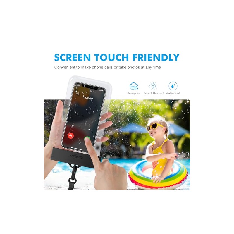 GRIFEMA Waterproof Phone Pouch 2 Pack - IPX8 Protection