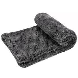 [2024 Newest] LASFIT Drying Towel Ultra Adsorbant, [13000GSM Super Absorbent] Microfiber Car Drying Towel Double Twist Pile, Extra Large:_Black
