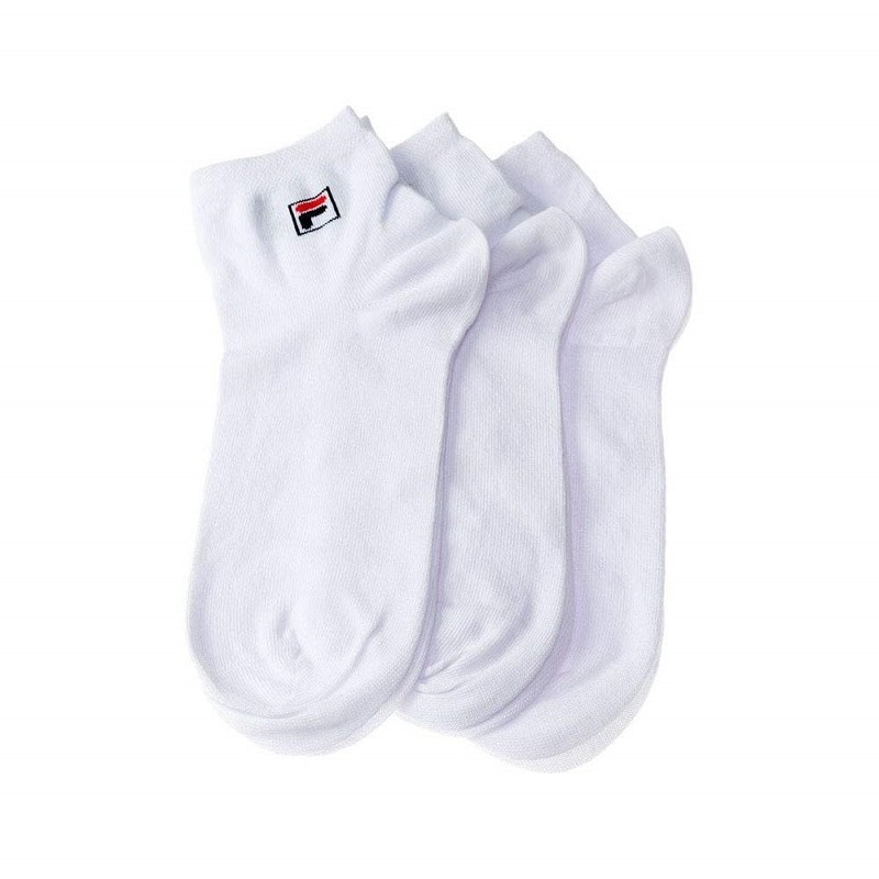 Fila F9303 Unisex Calze Quarter Tinta Unita, Taglia 43/46, Bianca,