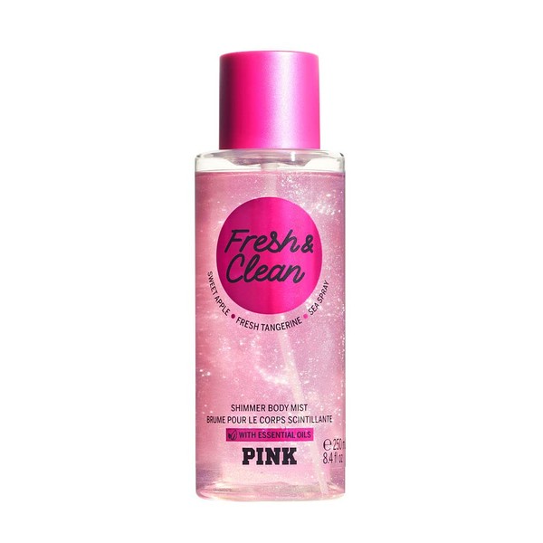 Victorias Secret Pink Collection Fresh and Clean Shimmer Body Mist New Women's Fragrance Perfume
