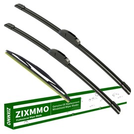 ZIXMMO ZIXMMO 16"+16" windshield wiper blades with 12" Rear Wiper Blades Set Replacement for Jeep Wrangler 2018 2019 2020 2021 2022 2023 -Original Factory QualityEasy DIY Install (Set of 3)