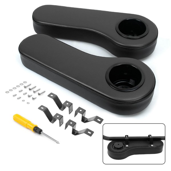 NOKINS Golf Cart Armrest with Cup Holder/Rear Seat Arm Rests