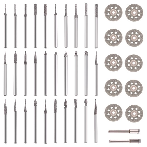 Mardatt 42 Pcs Stone Carving Set with Diamond Burr Set