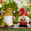 Hodao Spring Dance Gnome Set - Butterfly Gnome Figurine Holding