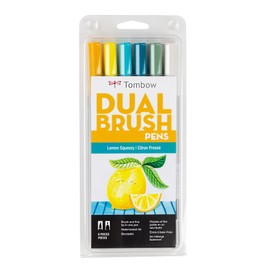 Tombow Dual Brush Pen Set, Lemon Squeezy 6