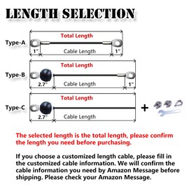 J Bryant Fitness Gym Replacement Cable Fitness Pulley Cable Thick 0.2inch/5mm Heavy Duty Steel Wire Rope for Home Gym Cable Pulley Attachments Machine Accessories (Type-A, 55")