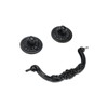 Geesatis 10 Pcs Vintage Swing Drop Bail Black Aluminum Alloy