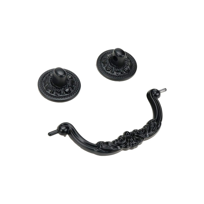 Geesatis 10 Pcs Vintage Swing Drop Bail Black Aluminum Alloy