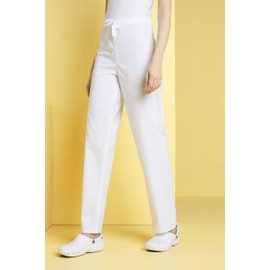 Cherokee Petite Originals Unisex Drawstring Cargo Scrubs Pant, White, Medium Short