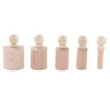 Cylinder Socket Toy Beech Wood Educational Knobbed Cylinders Blocks for