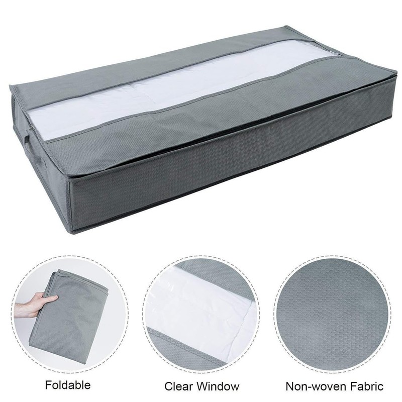 YUEcthynous Pack of 2 Premium Underbed Storage Containers for Under