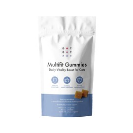 DotDotPet Multifit Gummy Cat Supplements | Boost Immunity, Gut Health, Healthy Joints & Senior Cats | Pork Flavoured natural contain Essential Proteins, Vitamins & Minerals