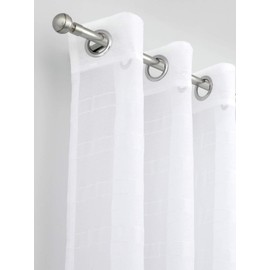 Gardinia 11253 Fabric Eyelets Small Matte Silver 4.6/2.8 cm ABS 10