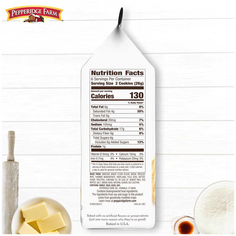 Pepperidge Farm Dublin Shortbread Cookies, 5.5 Oz Bag