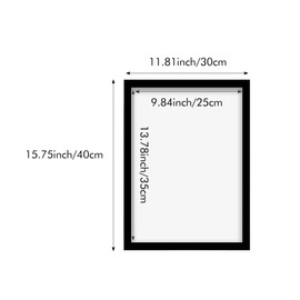 2 Pack Magnetic Photo Frames, Frames for 12x16in/30x40cm Magnetic Photo Canvas, Magnetic Photo Frames for Magnetic Photo Display and Protection(Black)