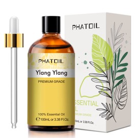 PHATOIL 100ML Ylang Ylang Essential Oil, Premium Essential Oils for Diffuser, Humidifier, 3.38fl.oz Scented Oils for Soap, Candle Making