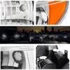 [4Pcs-Set] Headlights Assembly+Corner Lamps Compatible with Ford Explorer 95-01,Chrome Housing/Amber