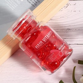 Cápsulas para el cuidado del cabello | Hidratación profunda, reparación del daño, anti-encrespamiento y mejora de la sequedad | Vitaminas capilares (Rojo)