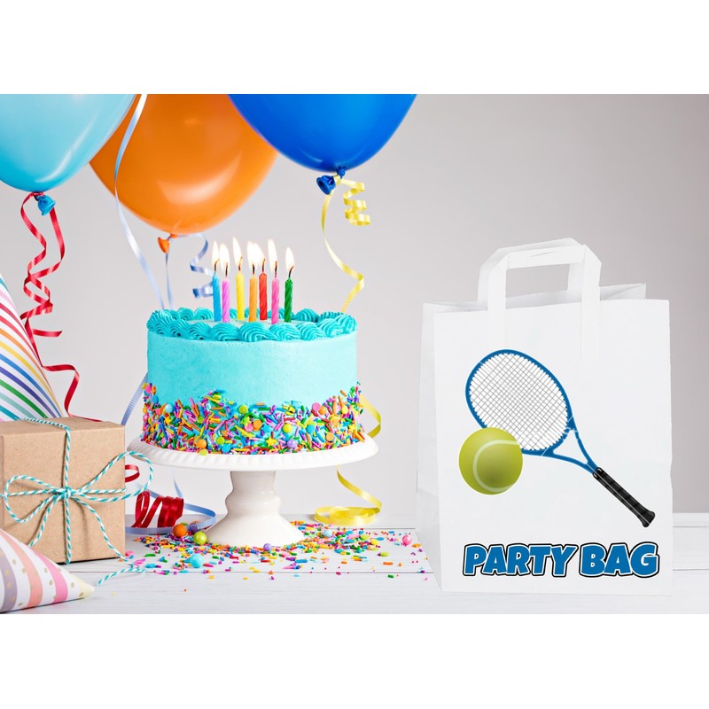 Tennis Party Bags Goody Loot Treat Gift Bags (Pack of