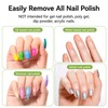 Nailshion Nail Polish Remover, Non-acetone Fingernail Polish Remover Built-in Push-down