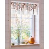 Fall Eucalyptus Leaves Valance for Windows Orange Autumn Maple Leaves