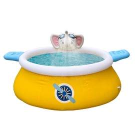 DIMAR GARDEN 10ft x 30in Inflatable Swimming Spray Pool, Outdoor Round Air Top Ring Elephant Pools