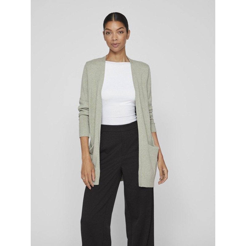 Vila Women's Basic Cardigan, Oil Green