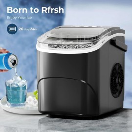 Unbranded Countertop Ice Maker,26Lbs/24