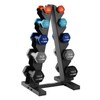 HolaHatha Neoprene Dumbbell Weights Set & Rack for Home Workout,