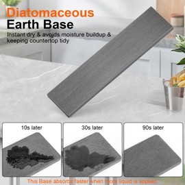 PENGARO Extra Large Utensil Holder for Kitchen Counter, Kitchen Cooking Utensil Holder Organizer with Drying Diatomaceous Earth Base, Cooking Tools Utensil Crock Storage for Countertop, 4 Compartments