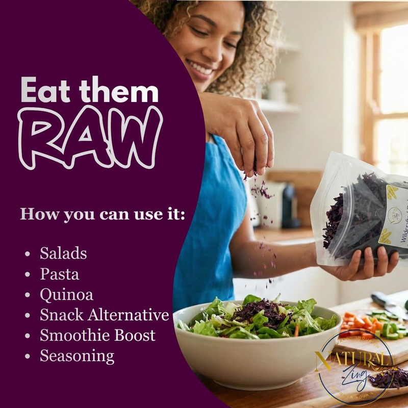 Natural Zing Whole Dulse Leaf | (Raw, Wildcrafted) | 8