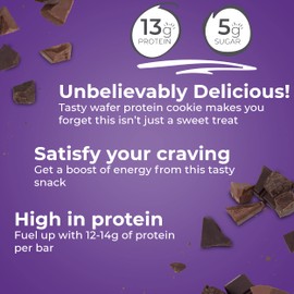 Power Crunch Power Crunch Protein Wafer Bars, High Protein Snacks with Delicious Taste, Triple Chocolate, 1.4 Ounce (12 Count)