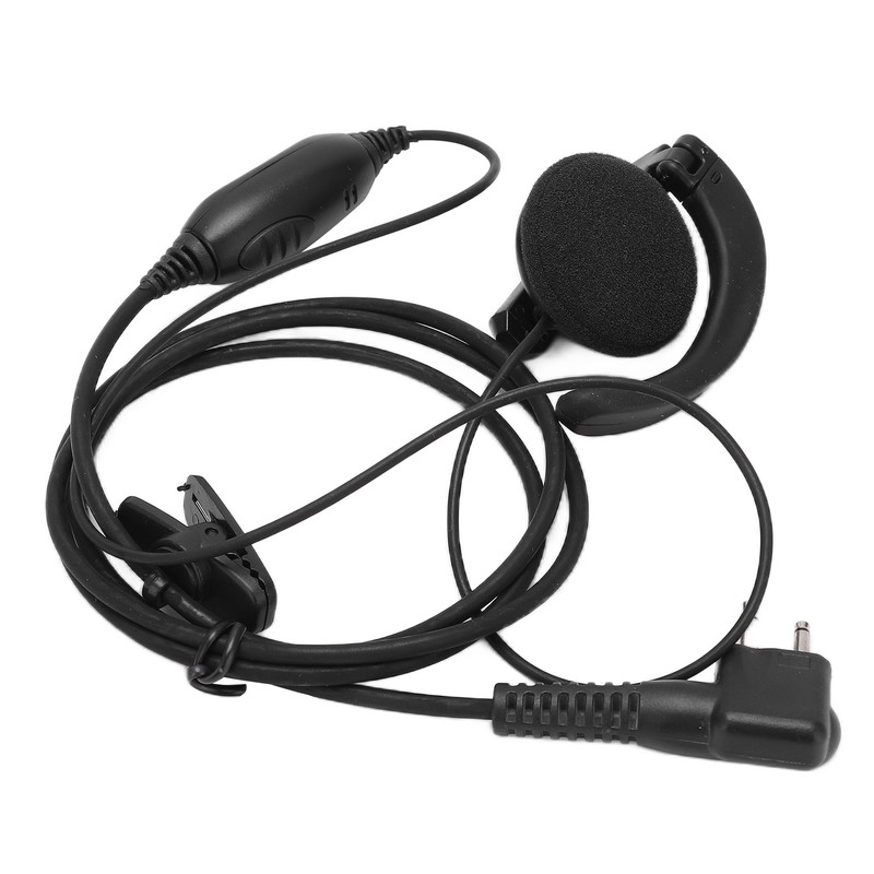 Walkie Talkie Headset Intercom 2 Way Radio Black Earphones Universal