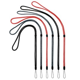 6 Pack Lanyard 3 Colors Adjustable Neck lanyards Length lanyards for Keys Colourful Nylon Neck Strap Lanyard for ID Badge Holder Keychain Hand Wrist Lanyard (Red White, Black, Black Blue)