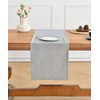 Wracra Linen Style Table Runner, Table Runners 48 Inches Long,Silver