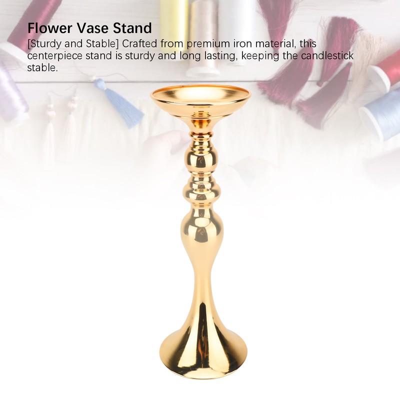 2 Pcs Wedding Flower Stand Exquisite Metal Candle Holder Wedding