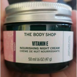 The Body Shop Vitamin E Nourishing Night Cream W/HA 1.7oz. 72 Hour Hydration