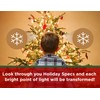 Holiday Specs Plastic 3D Christmas Glasses- Snowflakes will appear before