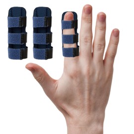 Grosion 2pcs Trigger Finger Splint,Adjustable Finger Splints for Arthritis,Trigger Finger Brace,Finger Support,for Straighten Bent Broken Fingers Arthritis Pain Relieve (Blue)