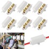 Butt Connectors, Pack of 6 Cable Connectors, Clamp Block, Brass