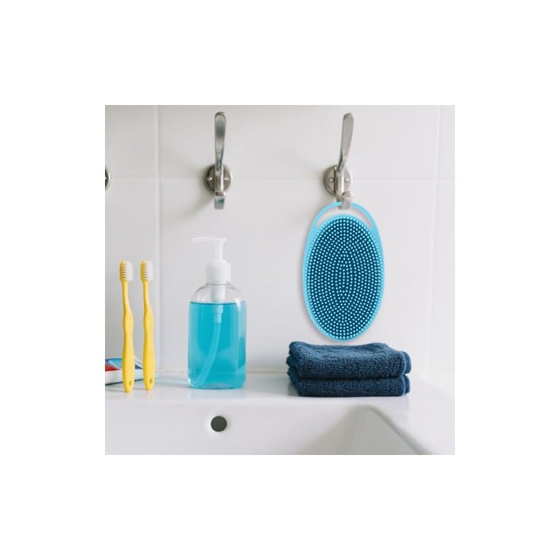 Silicone Body Scrubber with Handle, Large Size Pointed Tip for