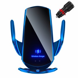 Be Oshare Car Smartphone Holder, In-Car Phone Holder, Wireless Charging, 15 W Charging, Infrared Sensor, Automatic Opening/Closing 360 Degree Rotation, One-handed Operation, Suitable for Most Portable