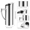 Stainless Steel Water Pitcher 47oz/1.4L Thickened Metal Pitcher with Ice
