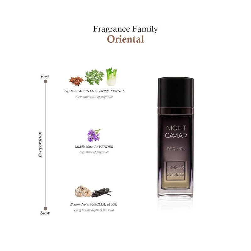 Paris Elysees Night Caviar For Men E.D.T. 100 ml