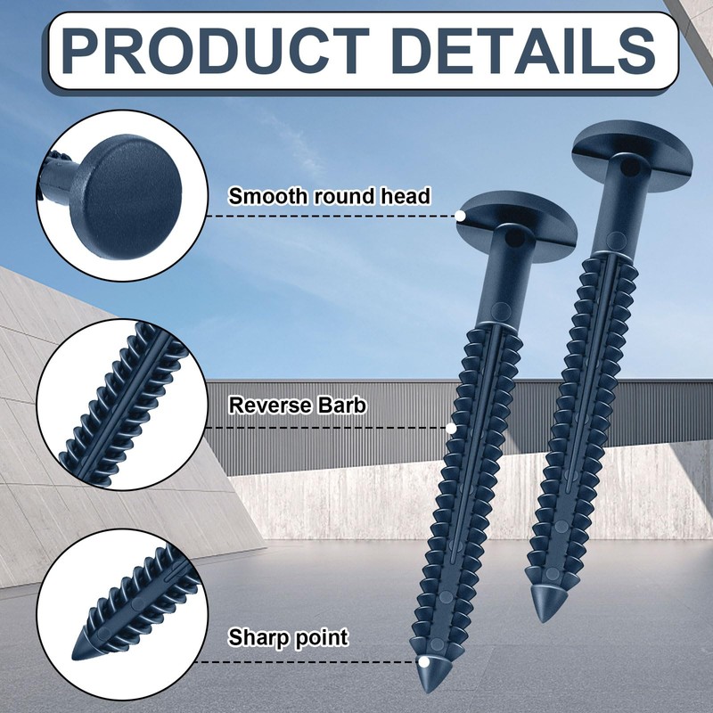 Blulu 60 Pcs 3 Inch Vinyl Shutter Fastener Window Panel