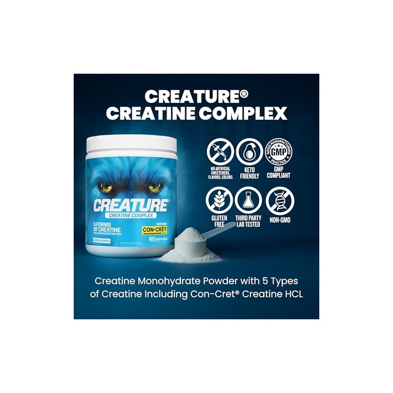 CREATURE Complejo de creatina monohidrato de creatina en polvo con