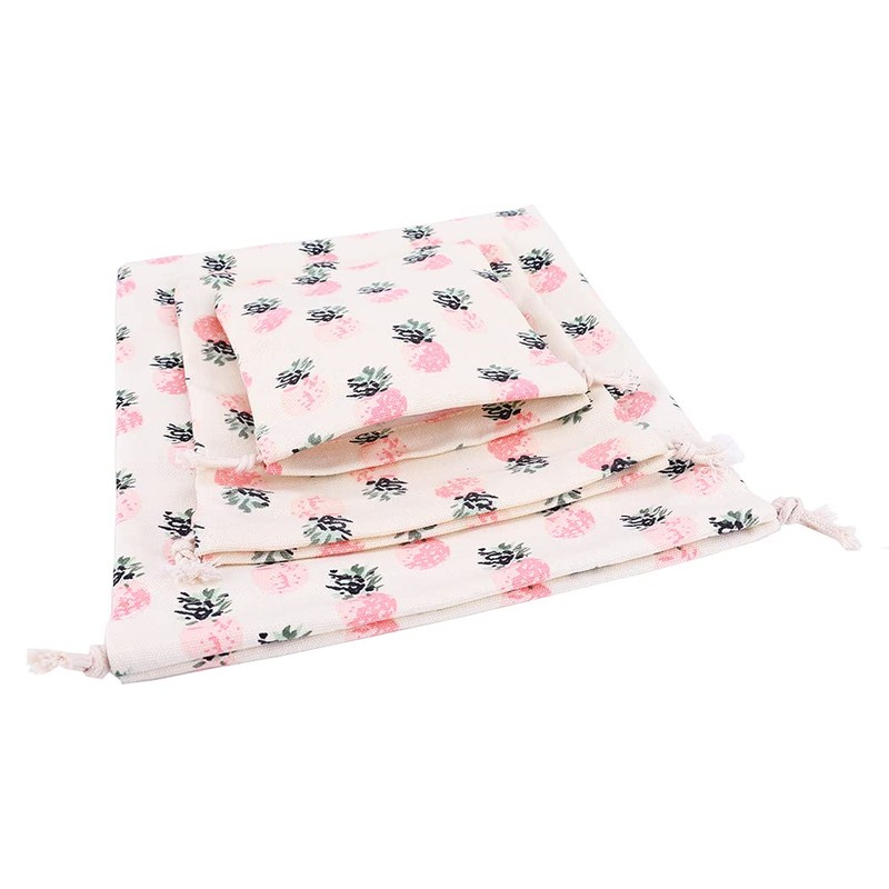Amoyie 3 pcs Drawstring Storage Bags Set for Cosmetic Travel