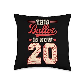 This Baller Is Now 20 Baseball Knuckleballer Home Run Throw Pillow