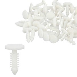 X AUTOHAUX Plastic Studs Trim Clip 6 mm Hole Diameter White for Car Pack of 40