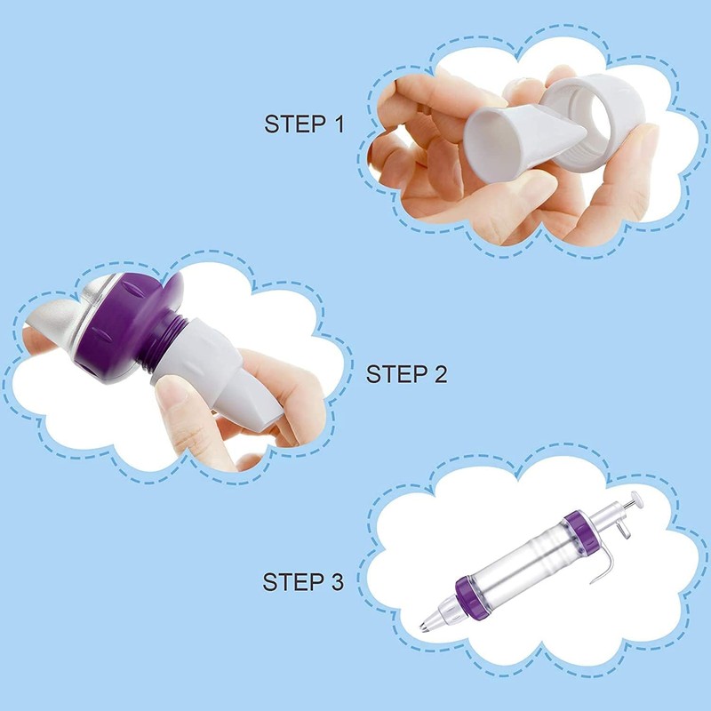 11Pcs Dessert Decorating Syringe Set, Dessert Decorator Plus Icing Dispenser